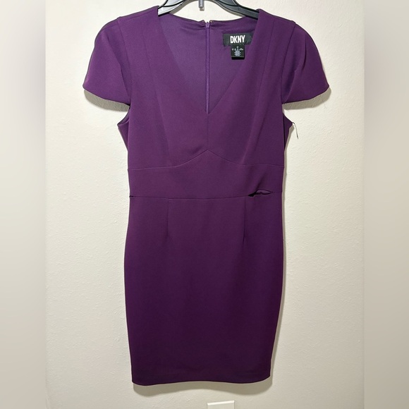 DKNY Purple Sheath Dress – Size Large - Picture 1 of 6